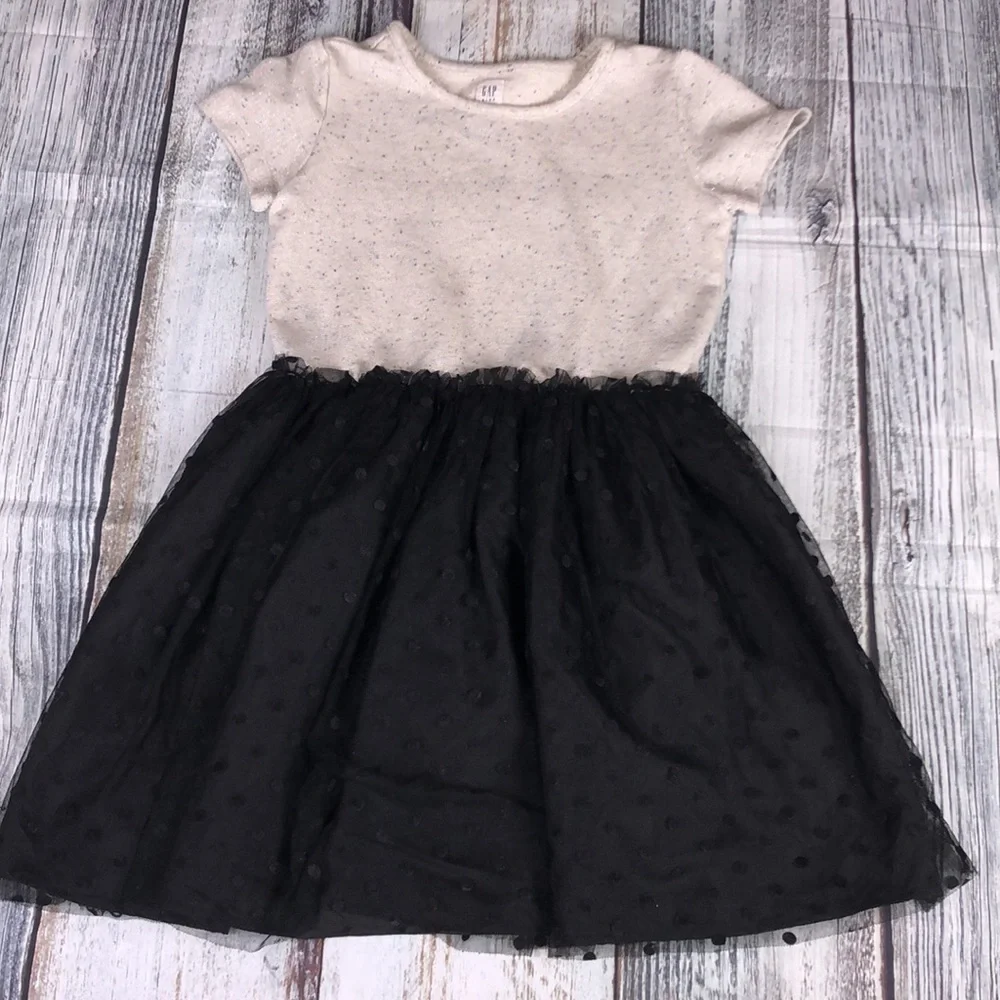 GAP Kids White Top w/Black Bottom Party Dress Sz10